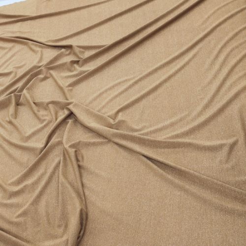 Jersey Lurex Camel Brillant 250x140cm – Robe Soirée & Déguisement | Autour du Tissu