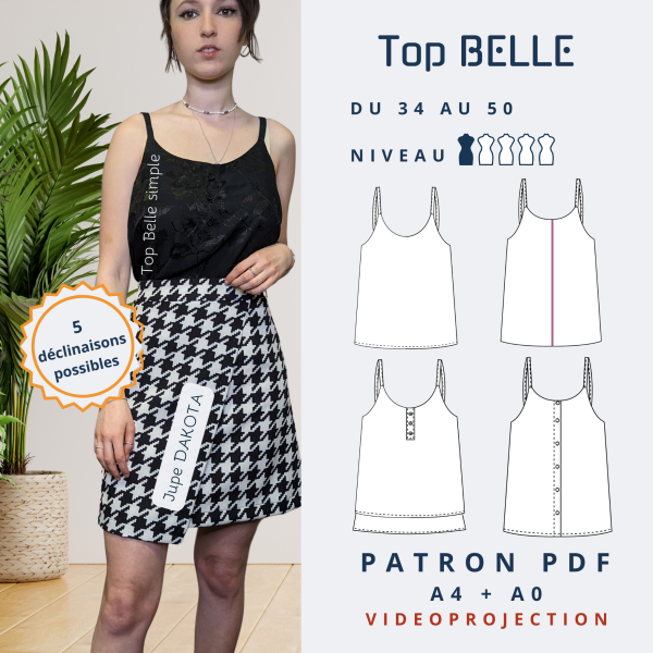 BELLE - Top Femme - Tailles du 34 au 50