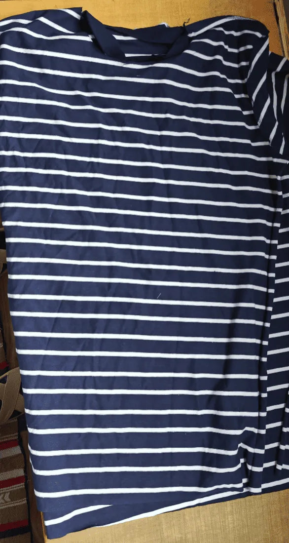 Zoom texture jersey - Jersey T-shirt Marinière non fini non co