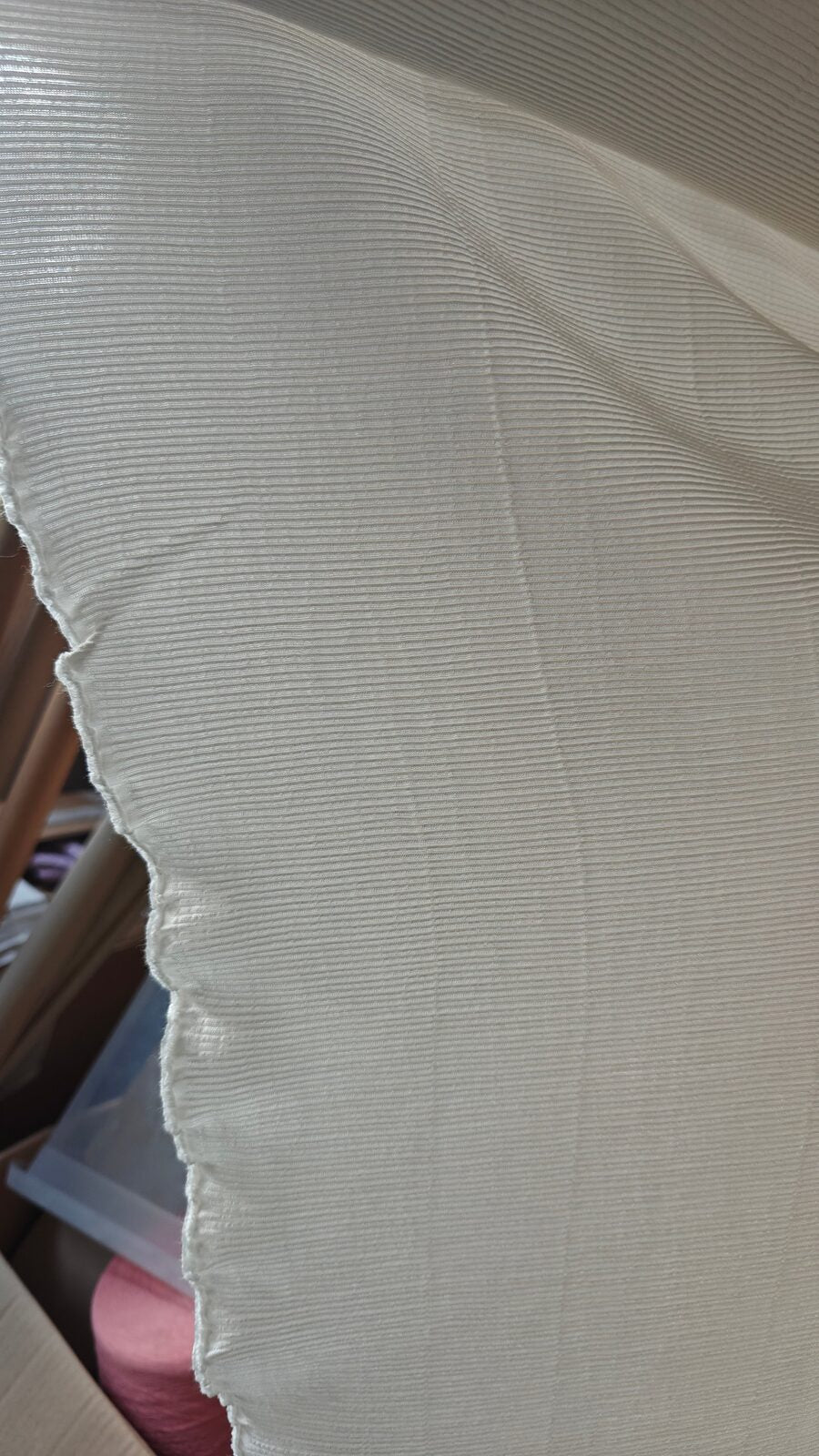 Viscose blanc gaufre moyen - vue 2