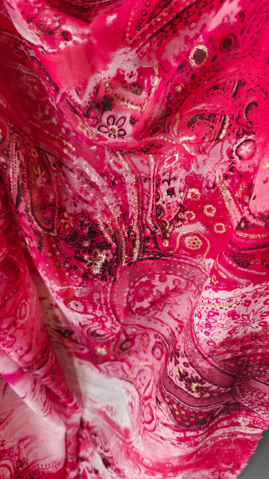 Voilage rose paillettes - vue 2