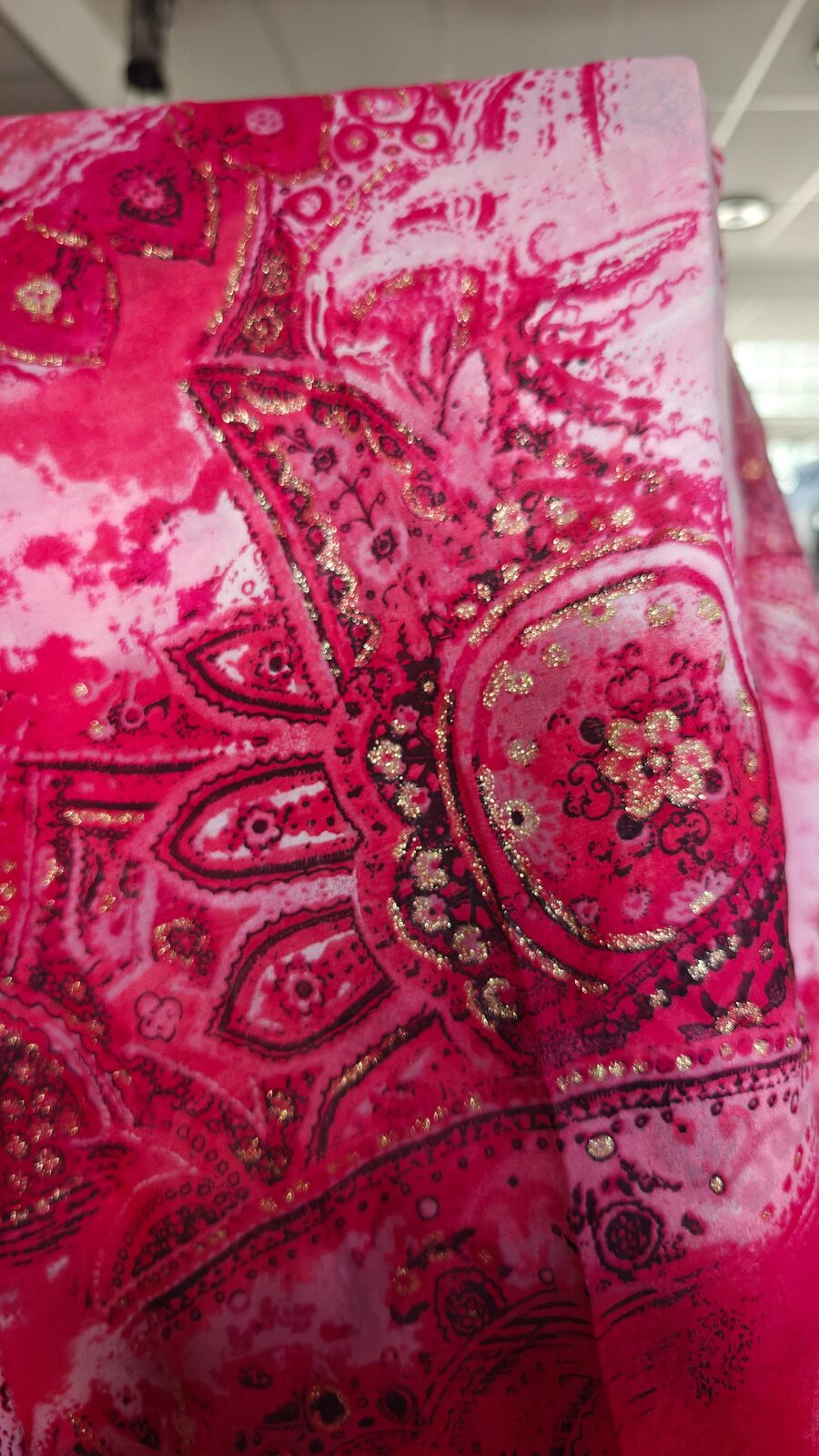 Voilage rose paillettes - vue 7
